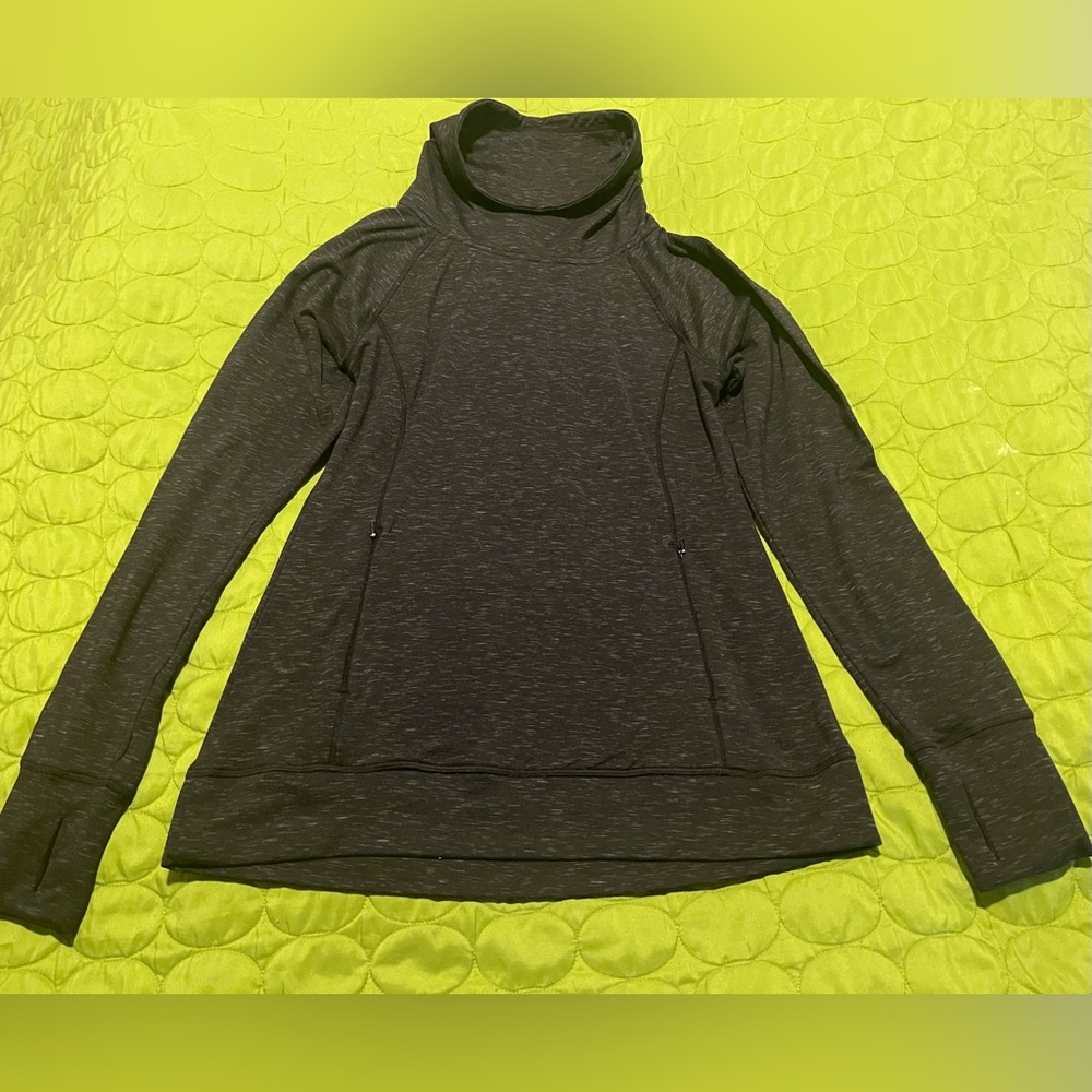 Women's Charcoal High-Neck Sweatshirt